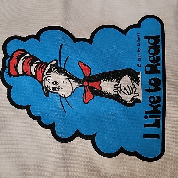 CLEARANCE Vintage Dr. Seuss I Like To Read Bookbag - Picture 2 of 4